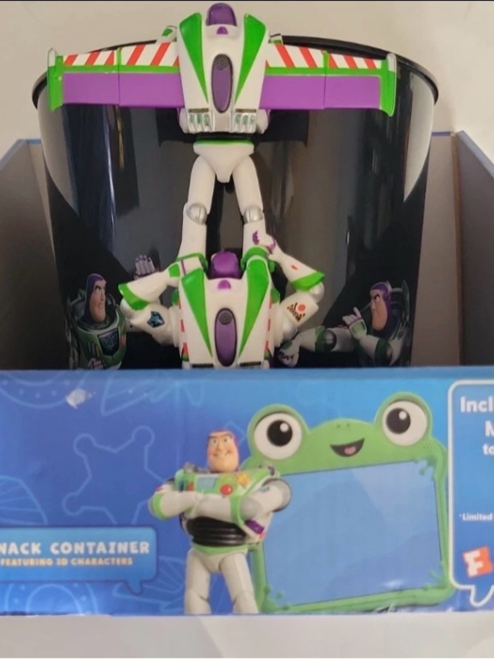 Toy Story 5 Popcorn Bucket Snack Buzz Lightyear Display Container NEW